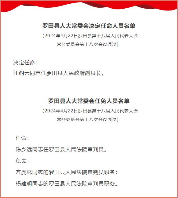 罗田县发展和改革局人事任命动态更新